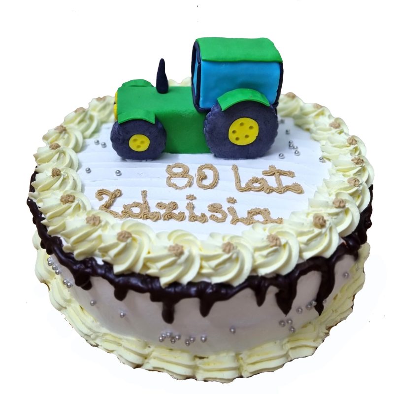 Tort urodzinowy z traktorem